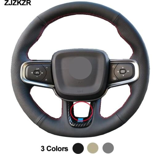 Car Auto Steering-Wheel Cover Wrap Artificial Leather For Volvo XC60 S60 V60 V90 2018 2019 2020 XC90 S90 2016 2017 2018-2020