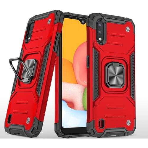 For Samsung Galaxy A01 Case Cover Armor Drop Shockproof Ring Holder Magnetic Phone Case for Samsung Galaxy A01 A 01 for