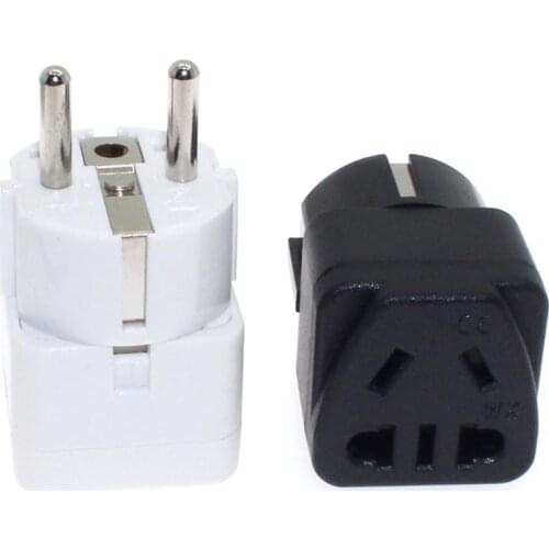 European/Korea/Germany Travel Adapter, US/AU/China 2pin 3pin Socket To EU Plug Converter Travel Adapter 16A250V