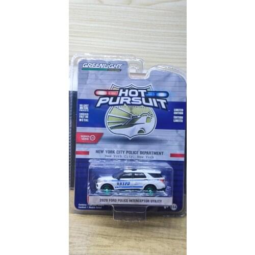 GreenLight 1:64 2020 Ford Interceptor Utility NYPD Green version Alloy toy cars Metal Diecast Model Vehicles For Child Boy gift