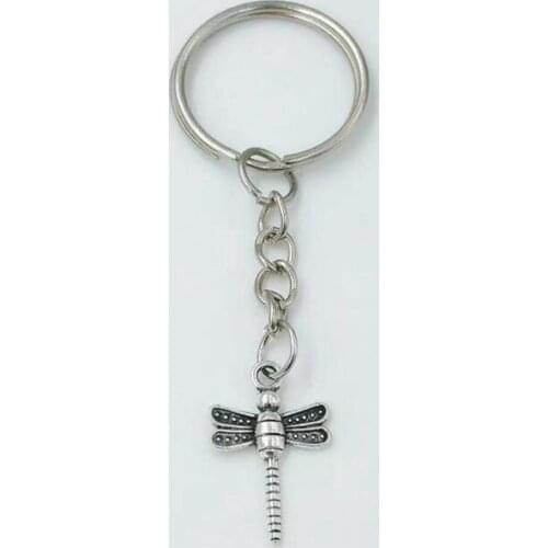 Fashion Vintage Alloy Dragonfly/Bat/3D Scarab ladybu/Ladybug Charm Keychain Gifts Fit Key Chains Accessories Jewelry M87