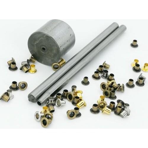 Mini eyelet installation tool kits crimping tool to send copper eyelet 100pcs color mix doll baby clothes small eyelet tool set