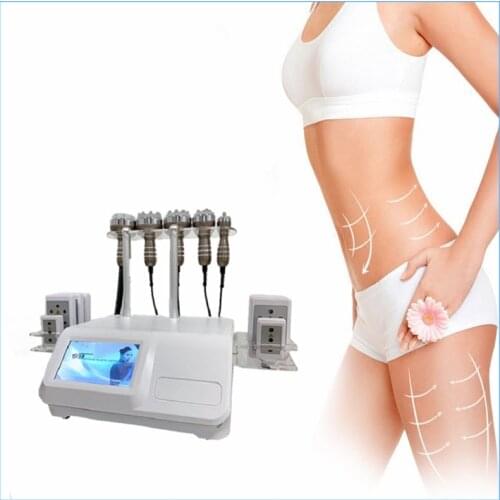 2020 New Arrival !6 In 1 40K Ultrasonic Cavitation Vacuum Tripolar RF Laser 8 Pads Lipo Laser Slimming Machine for Home Use