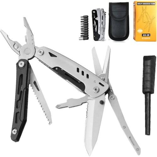 Outdoor Handheld Set Tool Pliers Folding Knife Screwdriver Can Opener Multifunctional All-in-one Hand Tool Outdoor Camping Tool