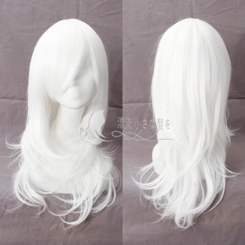 League of Legends ashe LOL 65cm Anime Game Long Curly Wavy Cosplay Wigs for Women Female Synthetic Hair + Wig Cap
