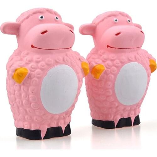 Squeak Pet Toys Cartoon Sheep Dog Toy Safety Latex Cleaning Teeth Novelty Dogs Chew Toys For Dogs Funny Interaction Pets Toy