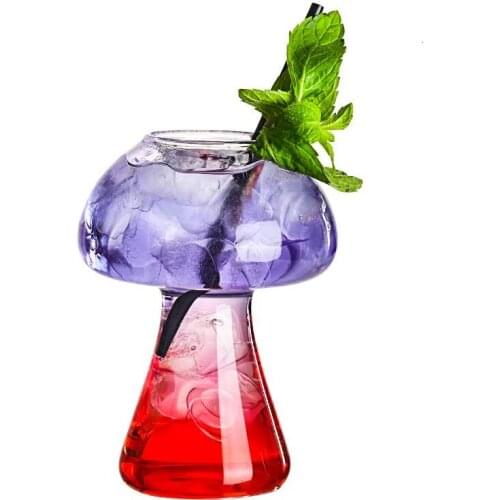 3D Mushroom Cloud Special Cocktail Glass For Bar Party Swamm Shape Cheap Funny Flip Sour Mixed TIKI Wine Smoothies Cup Wholesale