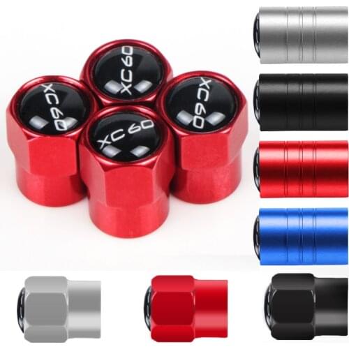 Car Styling Metal Wheel Stem Covers Tire Valve Caps Decoration for Volvo XC60 V60 S60L S80 XC80 XC90 car accessories