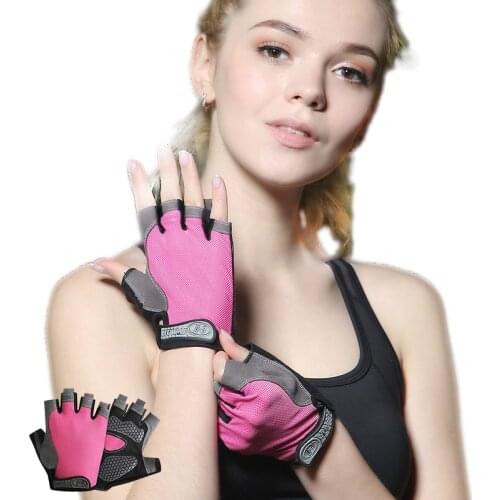 Cycling Fingerless Gloves Professional Gym Fitness Anti-Slip Gloves Women Men Breathable Anti-shock Sport Gloves MTB Bike Gloves