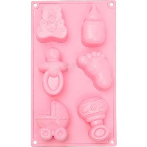 1 Pc Silicone Baby Feet Cake Mould DIY Chocolate Soap Fondant Cake Mold Safety Reusable Kitchen Baking Mould Tool