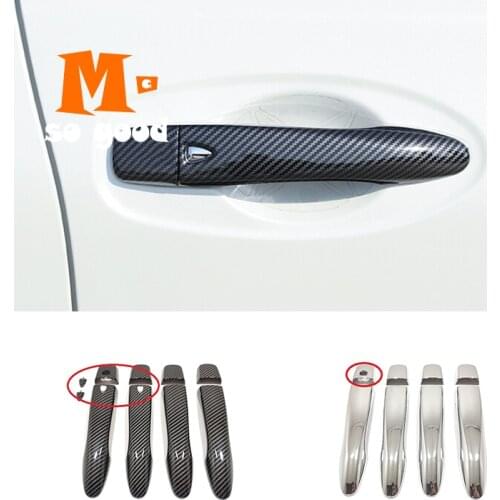 2015-2018 For Nissan Qashqai J11 Murano Z52 Maxima Pulsar C13 Kadjar ABS Chrome/Carbon Car Door Handle frame Cover Trim 10 pcs