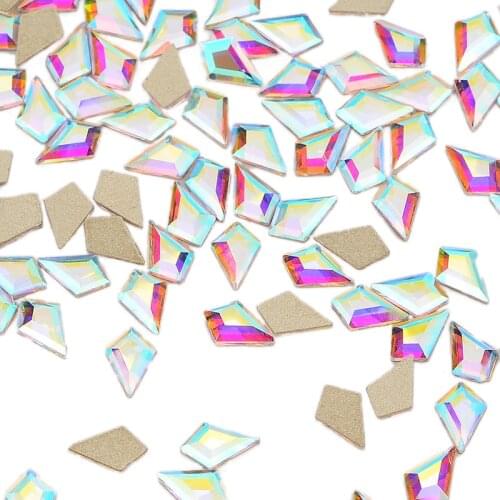 30pcs Arrow Shape Crystal AB Flat Back Fancy Nail Art Crystal Rhinestones For Wedding Personality Design Beads