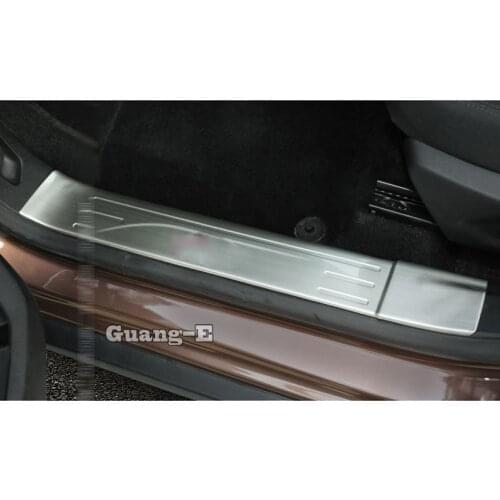 For Peugeot 2008 2014 2015 2016 2017 Car Stainless Steel Pedal Door Sill Scuff Plate Cover Inner Built-In Threshold Part 4pcs