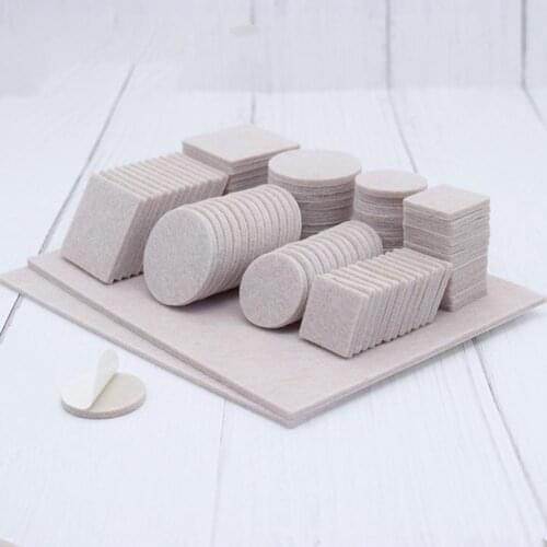 98Pcs Felt Pad Square Shape Tough Elegant Table Leg Self Adhesive Floor Felt Pads for Floor