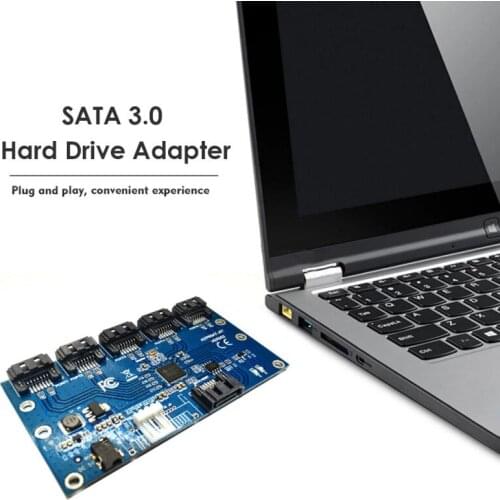 SATA 1 To 5 Adapter Card ADP5SAT-J01 Hard Drive Disk Adapter PC Motherboard Expansion Card Suitable For SATA Port Multiplier