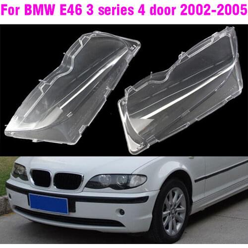Automobile Headlamp Glass Cover Clear Left Right Headlight Lens Shell For BMW E46 320i/ 325i/ 325xi/ 330i/330xi 2002-2005