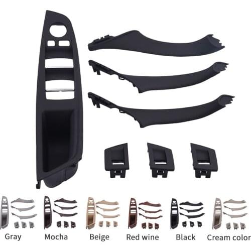 Car Styling Inner Door Handle Pull Trim Grip Cover Window Switch Panel Plate For BMW F10 F11 F18 F30 520i 525i 5-Series