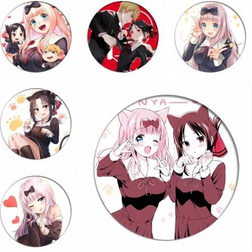 Kaguya-sama Love is War Backpack Badges Shinomiya Kaguya Brooch Anime Cosplay Pins Icon Collection Breastpin for Clothes