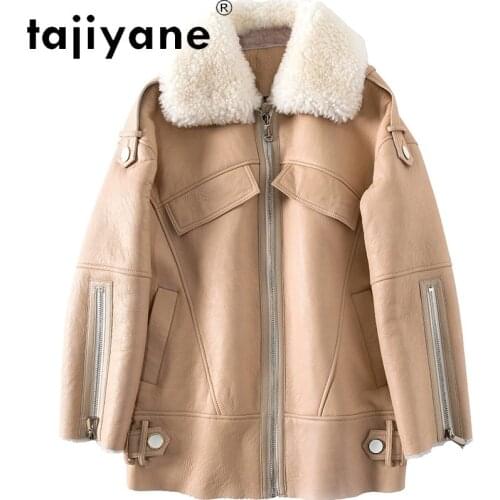 And coats women jackets winte real fur coat 100% wool jacket female genuine sheepskin clothing mujer parkas TN500