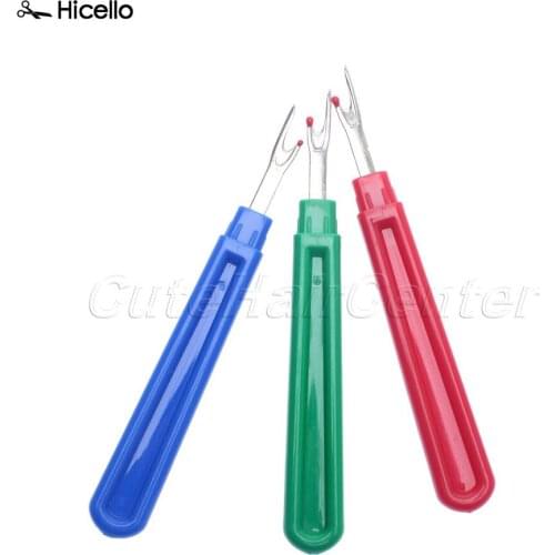 Hicello 1Pc Sewing Craft Thread Cutter Seam Ripper Cutter Stitch Unpicker Cotton Thread Sewing Plastic Handle Accessories Tool