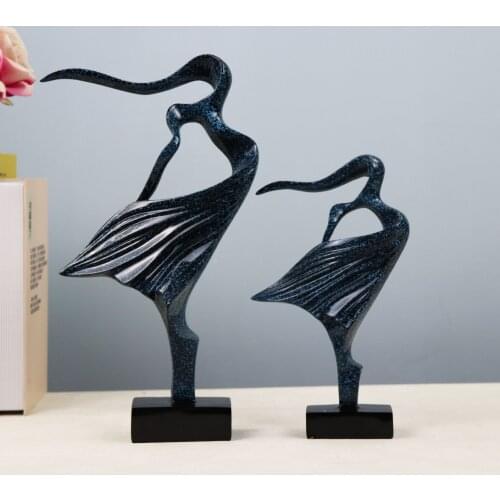 Creative Abstraction Simple Character Dancing Girl Resin Crafts Ornaments Living Room TV Cabinet Porch Decoration Wedding Gift
