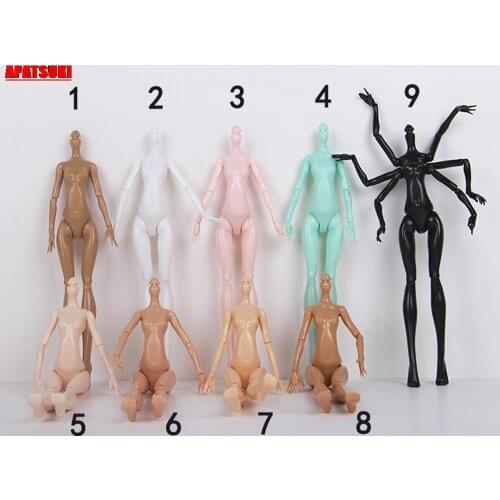 DIY 9 Colors Imitation Demon Monster Dolls Naked Body Without Head For Monster High Dolls Fairytales 11 Joints Doll Bodies Toys