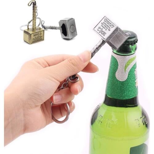Multipurpose Keychain Bottler Opener Beer Bar tools Beer Bottle Openers Hammer of Thor Shaped Bottle Opener Dropshipping