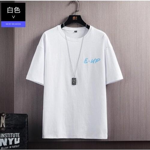 2021 New Summer Men T Shirts Tees Cotton Short Sleeve O Neck Tee
