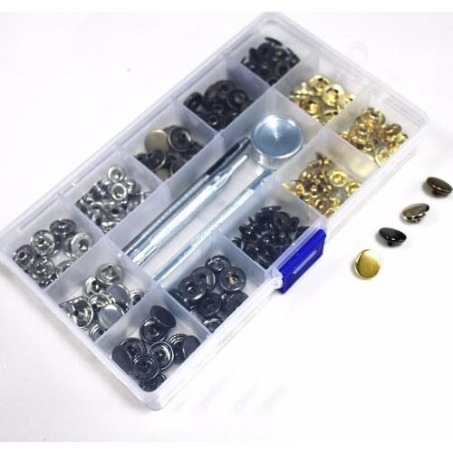 40sets with setting tool set 633 655 831 201 snap button leather craft sewing accessories four color set