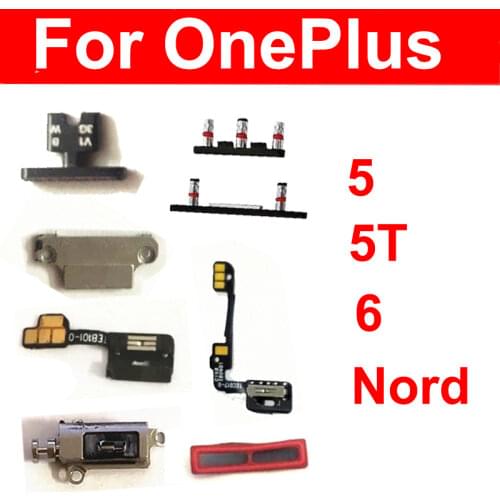 Power Volume Flex Ribbon For OnePlus 5 5T A5000 A5010 Mute Side Button Flex Cable Metal Cover Replacement Parts