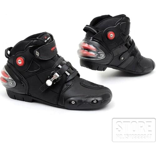 NEW Motorcycle Short boot Microfiber Leather Probiker Racing Ankle Riding shoes Motocross Boats Non-Slip Shoes motorcycle Boots