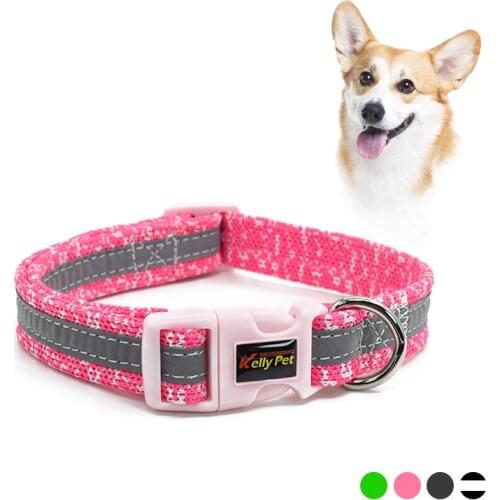 New Pet Collar Is Soft and Comfortable, Adjustable Size Pet Reflective Collar Is Suitable for Pet Supplies Dogs Basic Collars