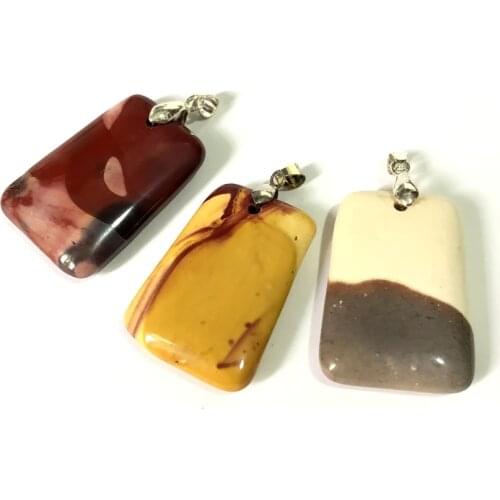 Wholesale 3pcs Natural Natural Mookaite Bead Pendan For Jewelry DIY,approx 40mm