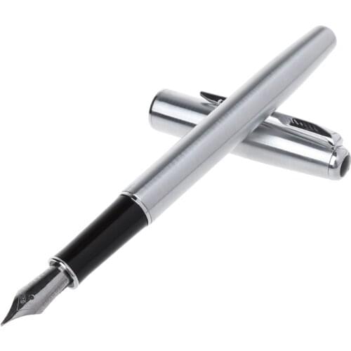 Hero 5020 Silver Stainless steel Fountain Pen With Standard M Nib Gift