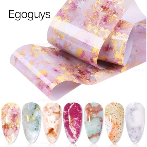 1PC 100x4cm Marble Series DIY Nail Art Sticker Slide Marbling Decorations Decals Transfer Foils Starry Sky Paper Manicure Tips