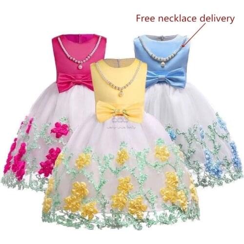 Girls Dress Flower tutu Kids Clothing Elegent hand beading Kids dresses for girls Princess Party Pageant Custumes vestidos