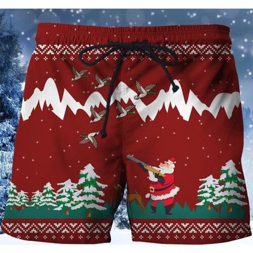 PLstar Cosmos Merry Christmas Santa Claus 3D Printed Fashion Men/Women Summer Casual Colorful Shorts Beach Short Pants Style-63
