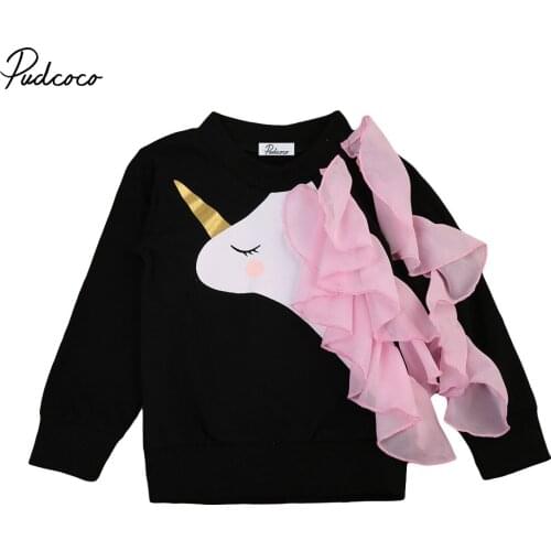 New 2020 Newborn Baby Girls Long Sleeve Ruffle Tops Casual Hoodies Sweatshirts Lovely Baby Girl Top Shirt