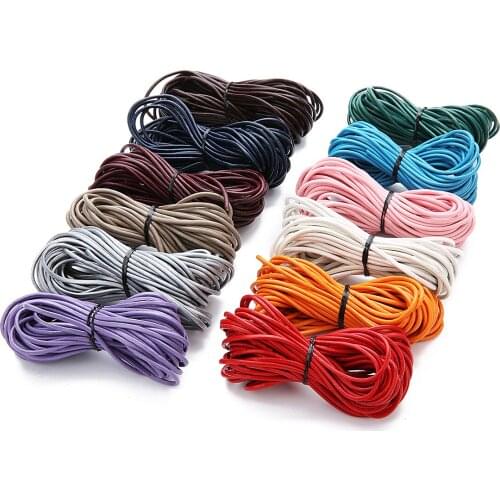 10meter/lot 1/1.5/2/3 mm Genuine Cow Leather Round Cord Jewelry Cord For DIY Bracelet Findings Rope String For Jewelry Making
