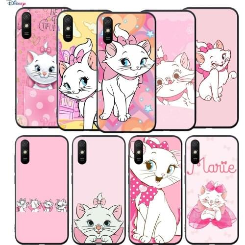 Silicone Cover Cartoon Pink Marie Cat For Xiaomi Redmi 9T 9 9C 9A 9AT 9i 8 8A 7 6 Pro 7A 6A 5 5A 4X Plus Phone Case