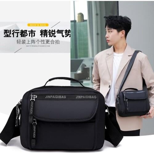 Mens Trendy Horizontal One-shoulder Backpack Oxford Cloth Outdoor Commuter Messenger Handbag Side Bags for Men Crossbody Bag