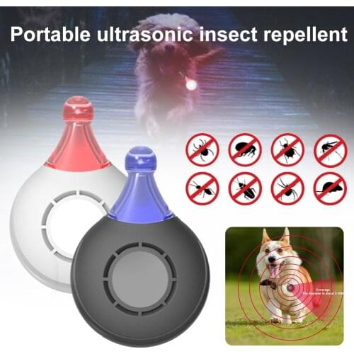 Pet Ultrasonic Flea Remover Collar Tick Repellent Lice Repeller For Dogs Cat USB Cleaning Tools Pest Control Products For Home