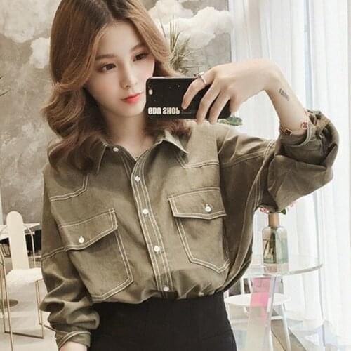 Women Spring Autumn Style Blouses Shirts Lady Casual Long Sleeve Turn-down Collar Blusas Tops ZZ0408