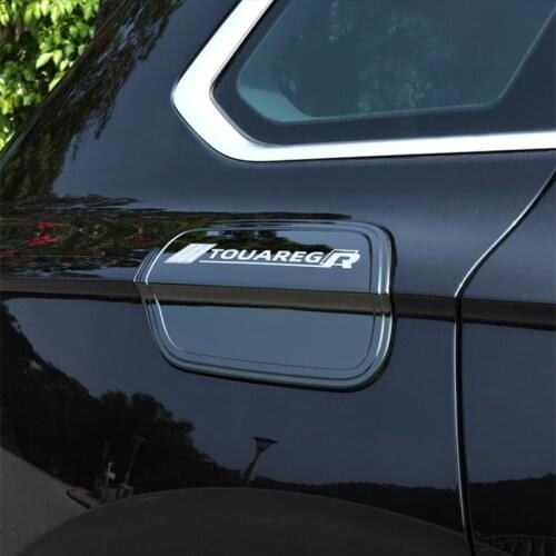 1pc Stainless Steel Car Exterior Fuel Tank Cap Cover Sticker Plate for Volkswagen VW Touareg 2019 2020 2021 Accessories