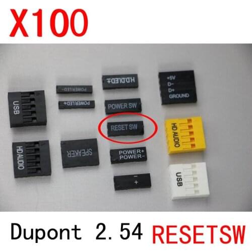 100pcs 2Pin 2.54 dupont dupont connector lettering RESET SW TJC8 2.54mm pitch connector replace Molex connector