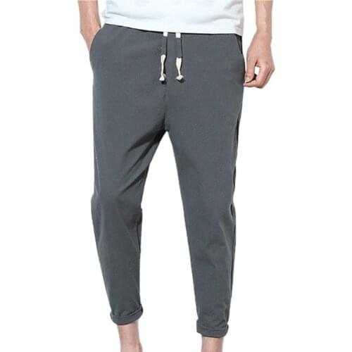 2021 Men Oversized Fashion Solid Color Vintage Pants All Match Elastic Waist Pockets Drawstring Oversize Pants Trousers брюки