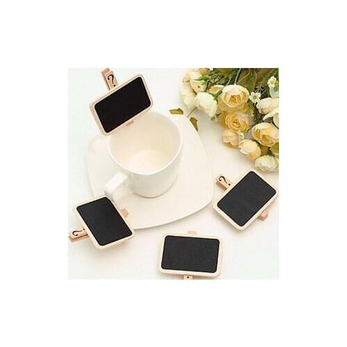 24 pcs/lot Cute Mini Wooden Blackboard Chalkboards Clips Holder for Paper Decoration Kawaii Photo Album Clip
