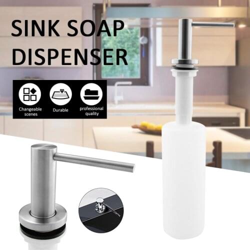 304 Solid Stainless Steel Kitchen Soap Dispensers 300ML OZ Brushed Spot Liquid Soap Bedroom Bathroom Detergent Bottle Series