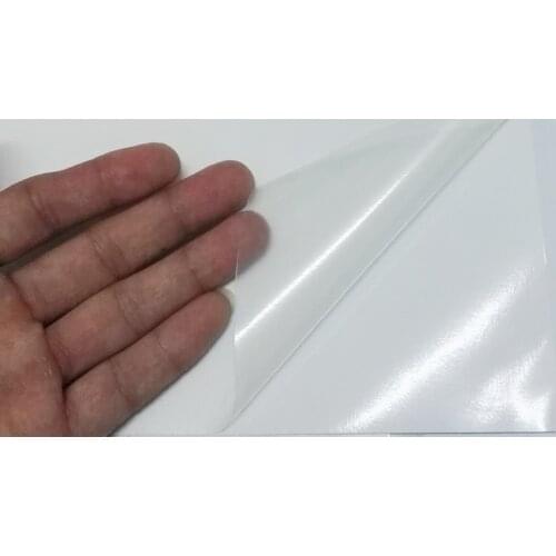 80 micron thickness Self-dhesive A4 blank high transparent / clear PVC label sticker sheets for INKJET printer