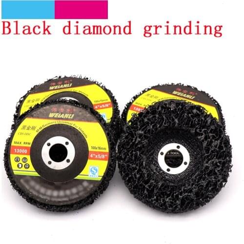 1pcs 4"/100*16*13*25mm Poly Strip Disc Abrasive Wheel Paint Rust Removal Clean For Angle Grinder Tools Black Disc